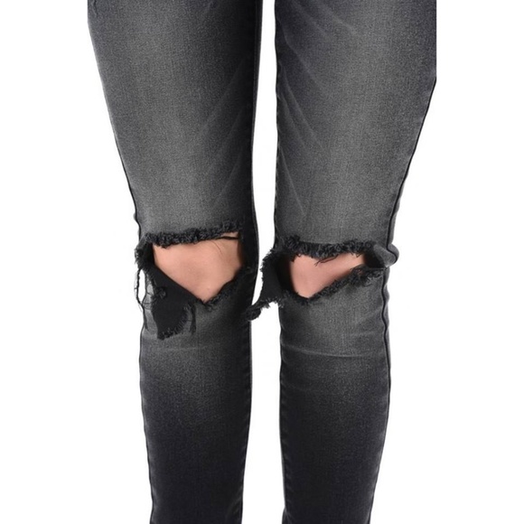 FADED BLACK SKINNY JEANS - Picture 6 of 8